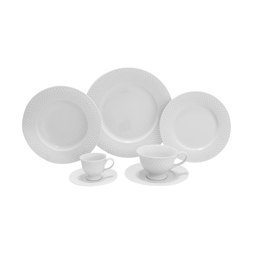 Aparelho de Jantar Home Style Eclat 42 Peças - BRANCO