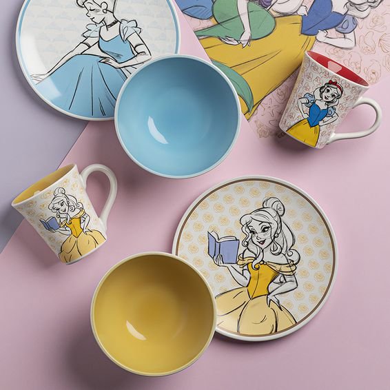 Disney Caneca de café da Princesa Belle da loja dourada 2016