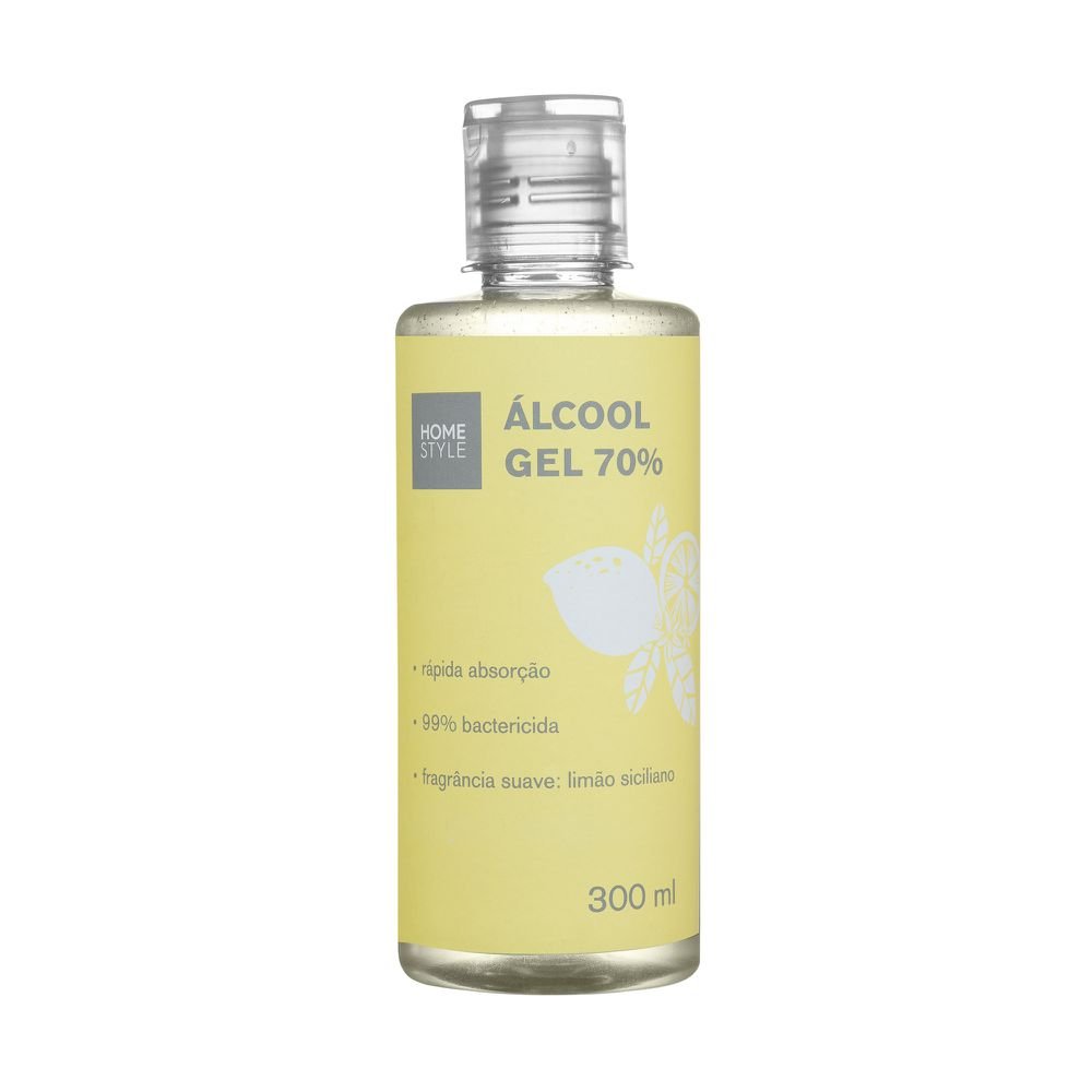 Álcool em Gel 70% Higienizante Siciliano 300 ml - Home Style