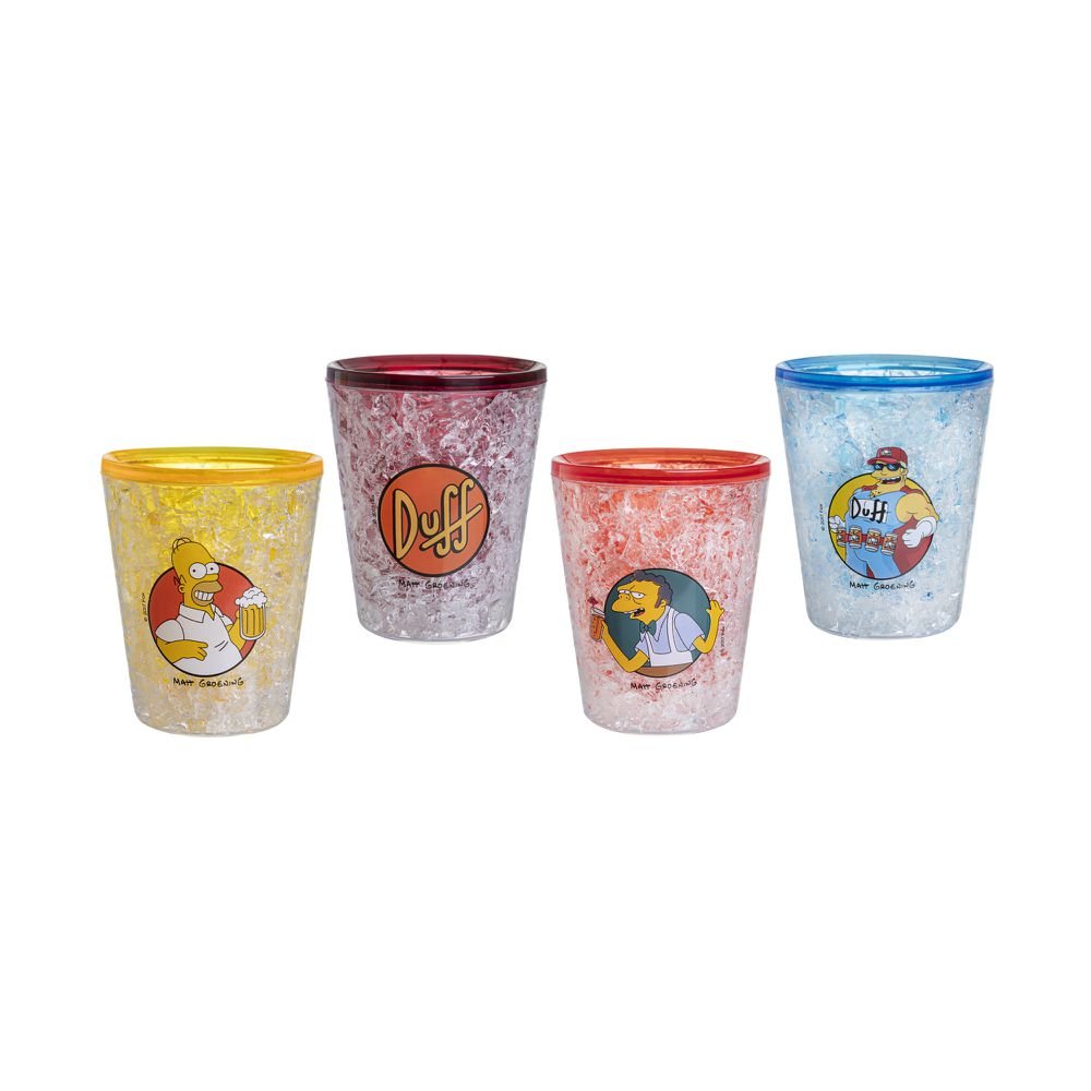 Kit Copos De Shots Simpsons Gang 4 Peças