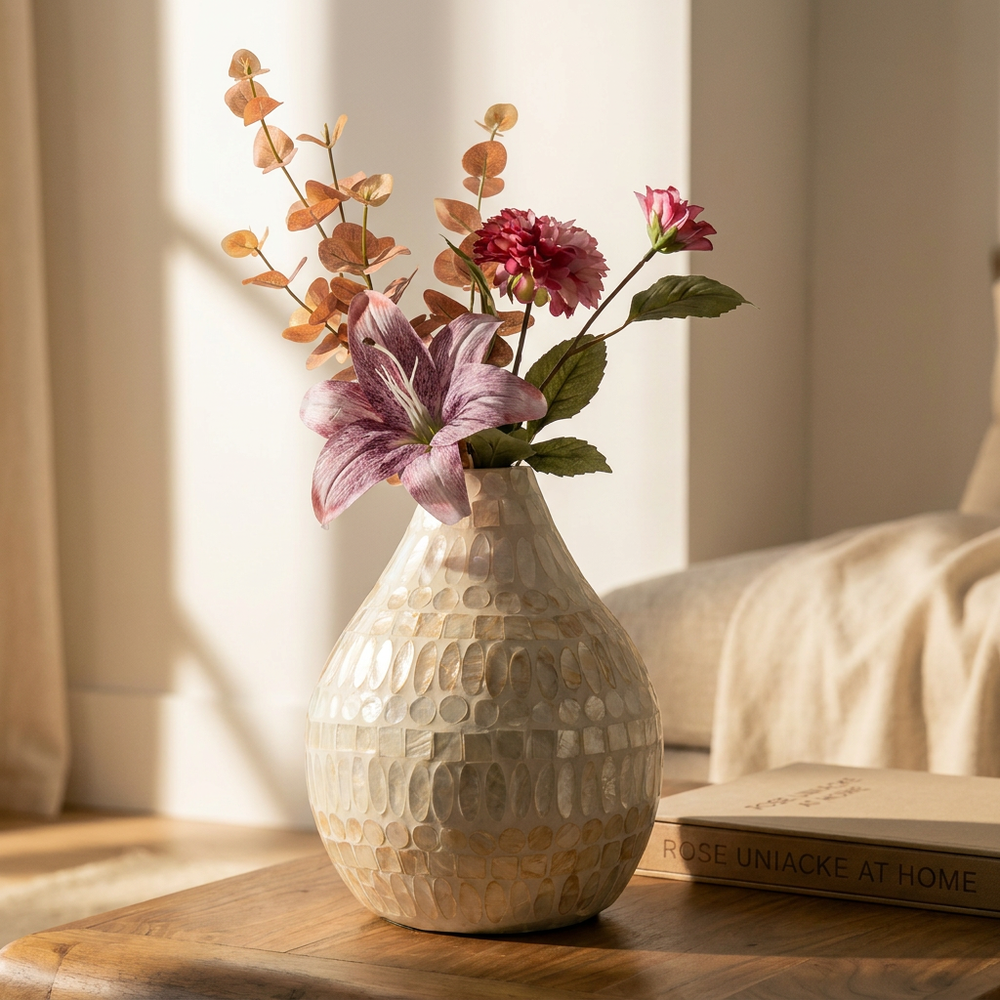 VASO KONTO 25 CM NTCS HOME STYLE - Cor - BEGE