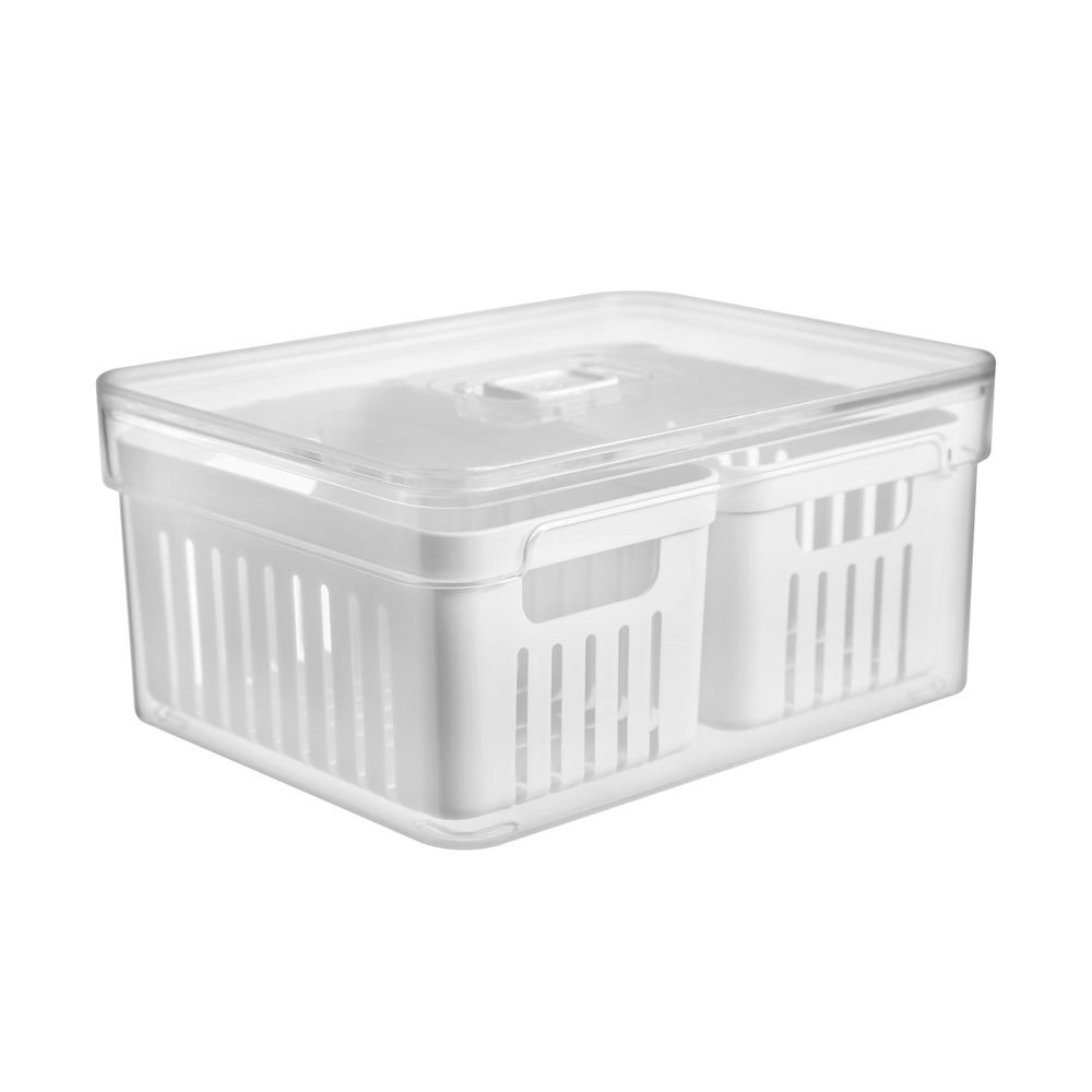 Organizador de Geladeira Cesto Duplo Home Style Clear 20 cm x 15 cm