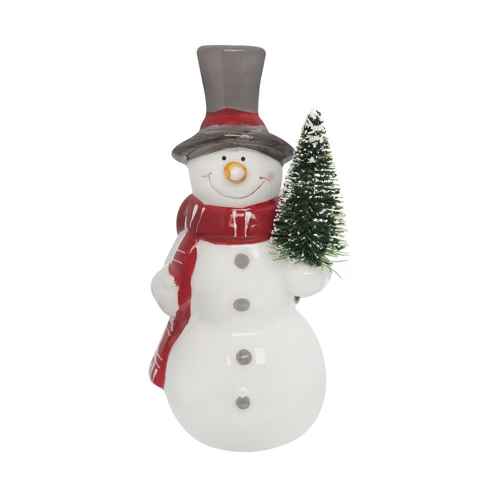 Adorno Home Style Boneco de Neve Holiday Snowy 13 cm