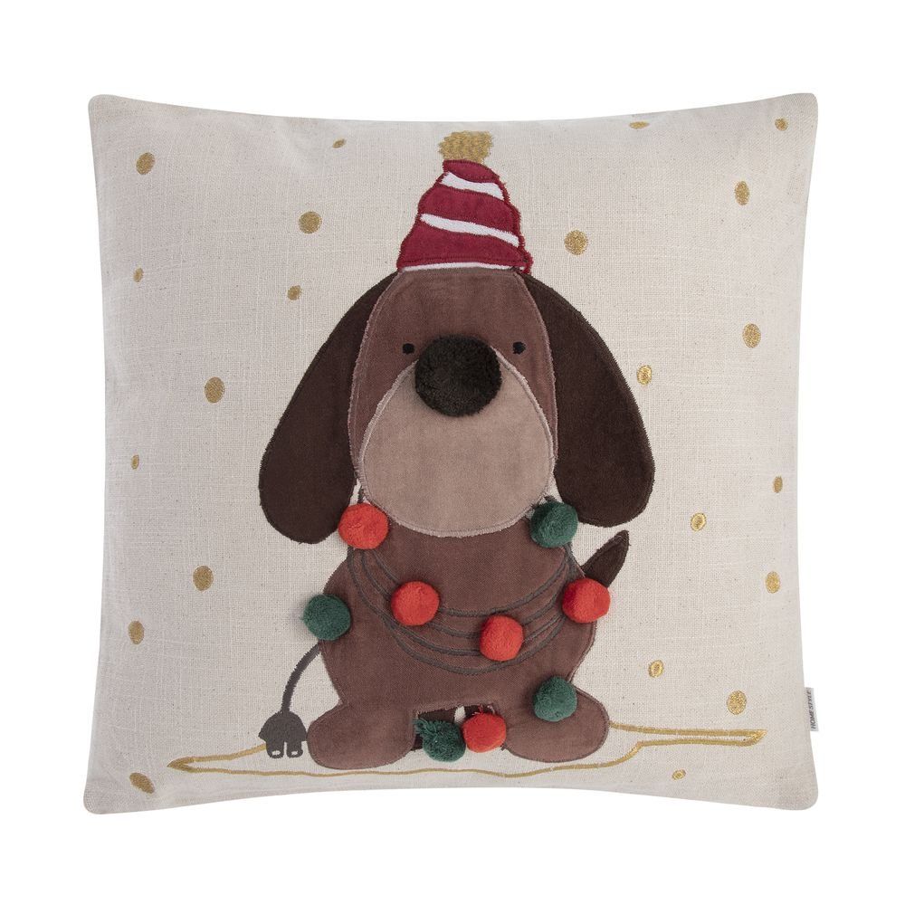 Almofada Home Style Holiday Puppy 45 X 45 cm