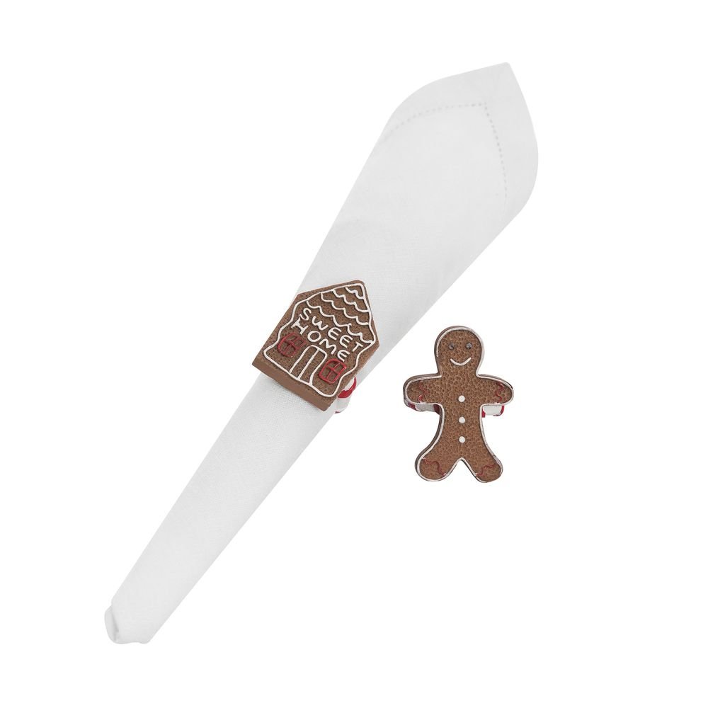 Jogo de Argola de Guardanapo Home Style Natal Cokies 15 cm