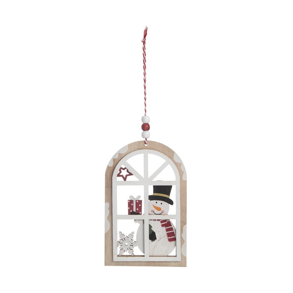 Enfeite de Arvore Home Style Holiday Snow Window 15 cm