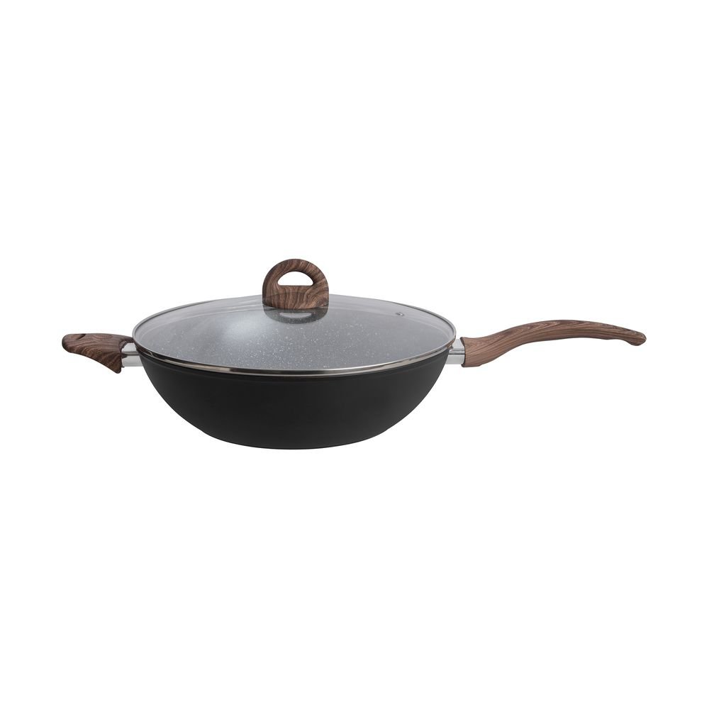 Frigideira Wok com Tampa Home Style By Tognana Jungle Black