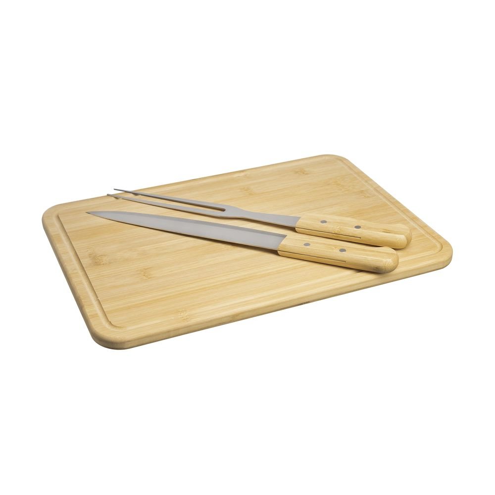 Jogo para Churrasco com Tábua Bambus Chop