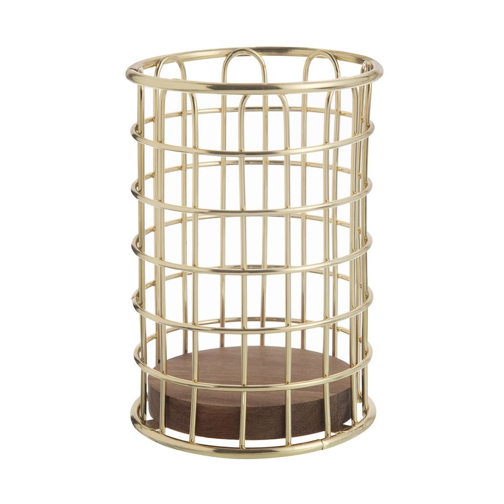 Porta Talher Home Style Acácia Gold 13 cm