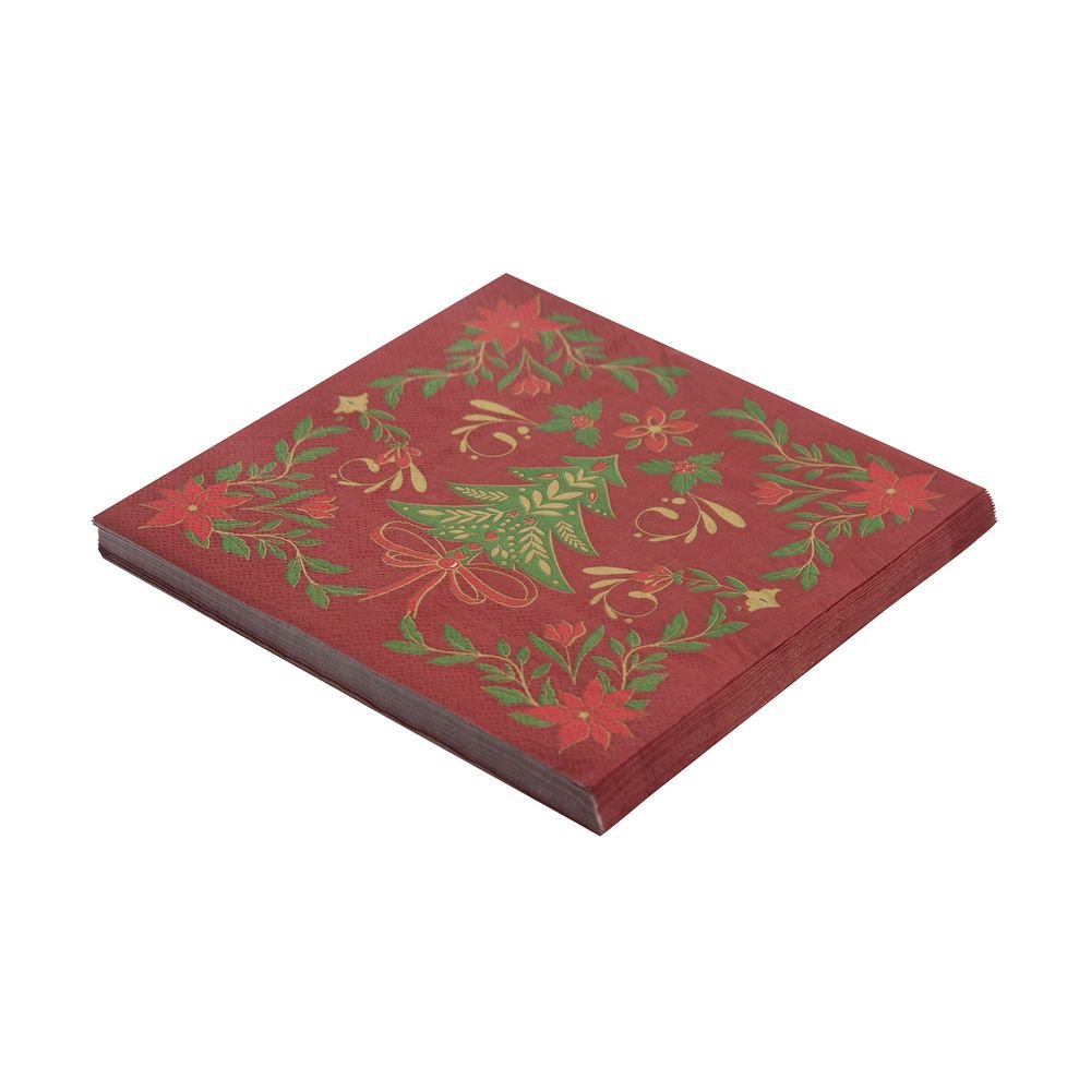 Guardanapo Descartável Home Style Natal Folk 33 cm x 33 cm