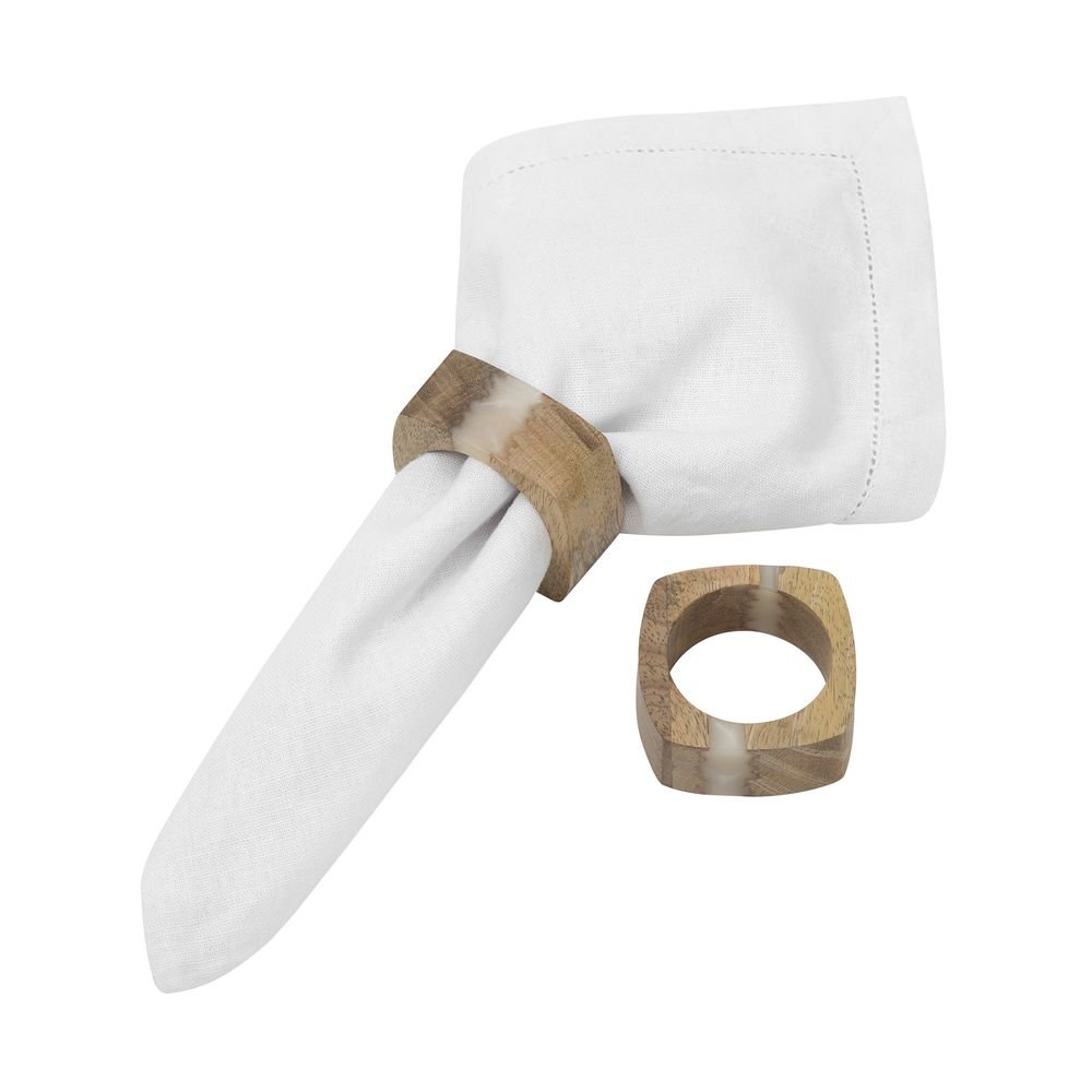 Jogo de Argola de Guardanapo Home Style Marble