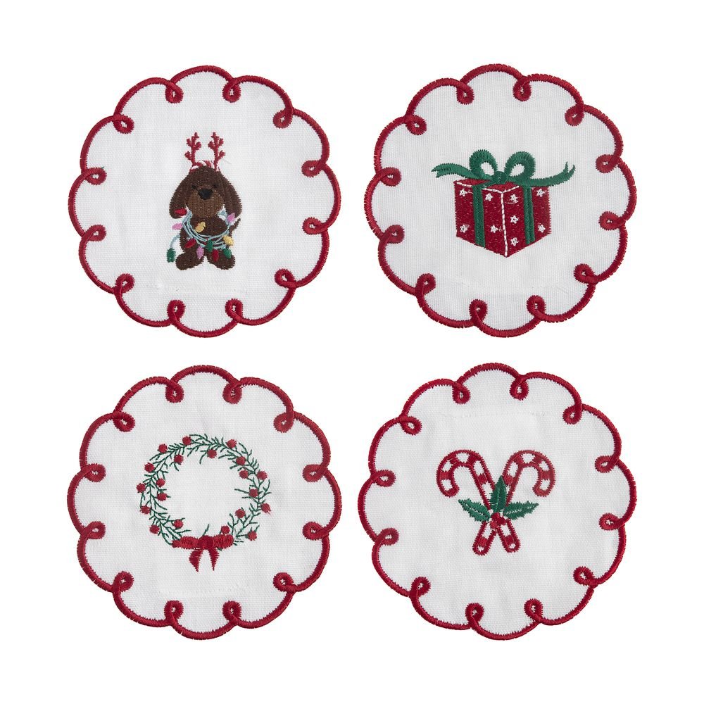 Jogo de Porta Copo Home Style Merry