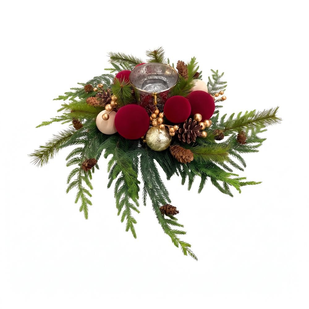 Porta Vela de Natal Home Style Deco 53 cm