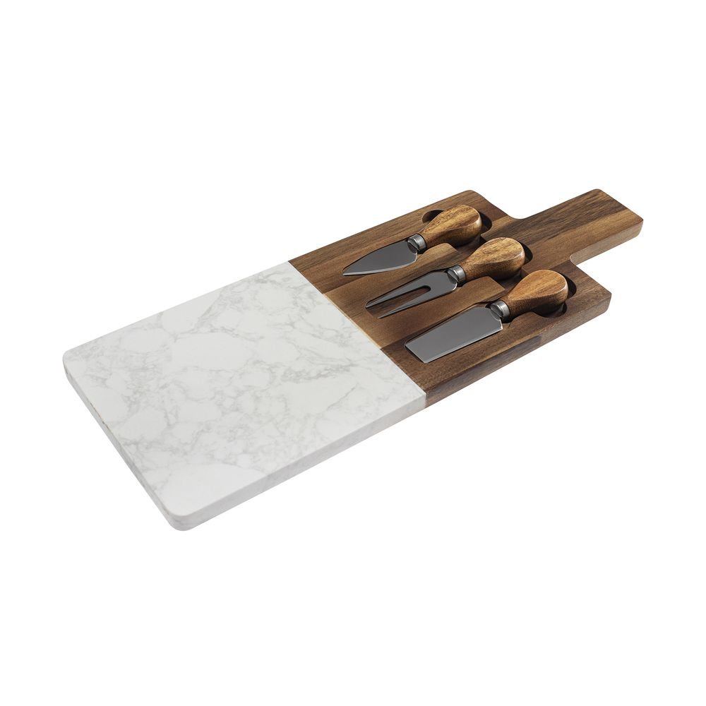 Jogo para Queijo Home Style Acacia Marble