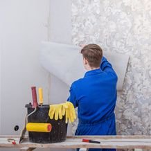 Colocação de papel de parede